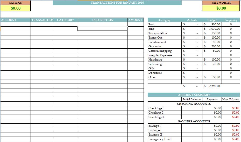 free excel personal budget template. Excel, free budget
